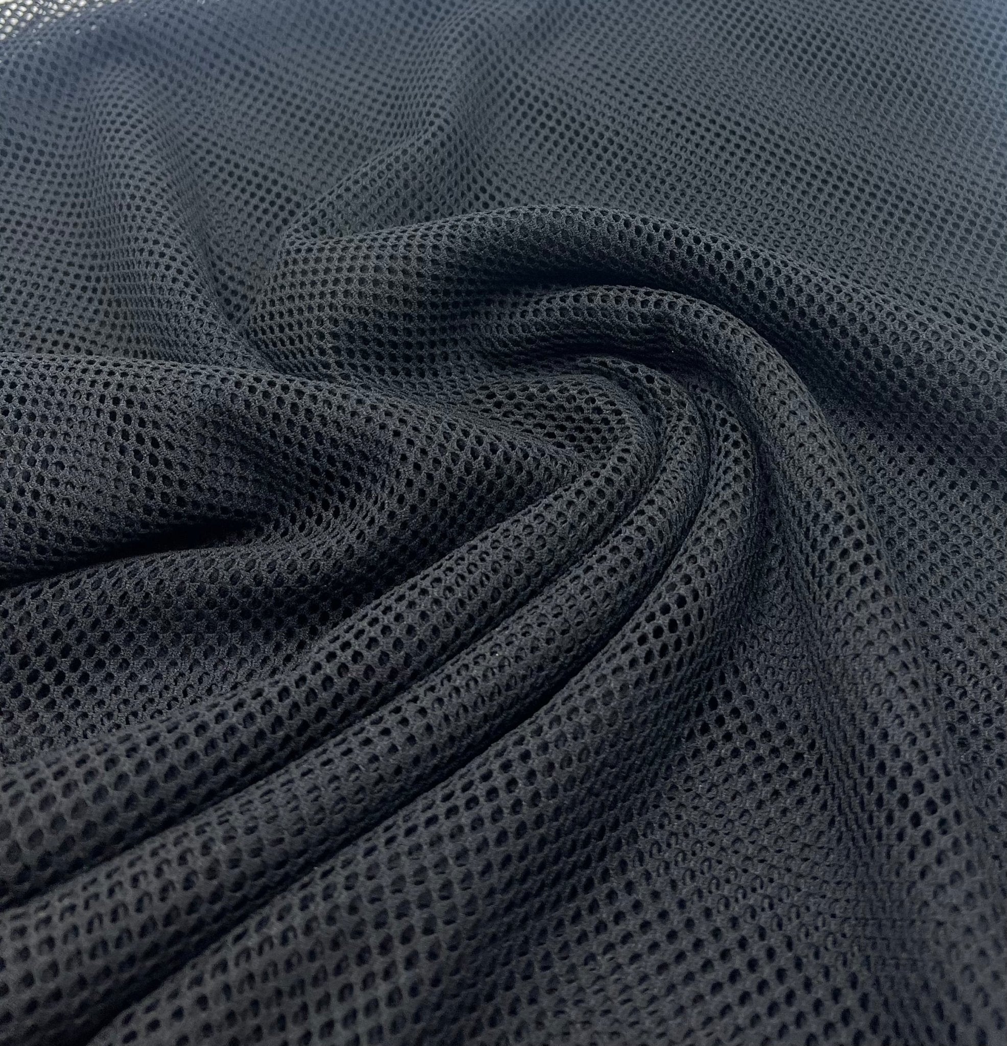 Black Fishnet Net 4 Way Stretch Fabric - T9 Fabrics